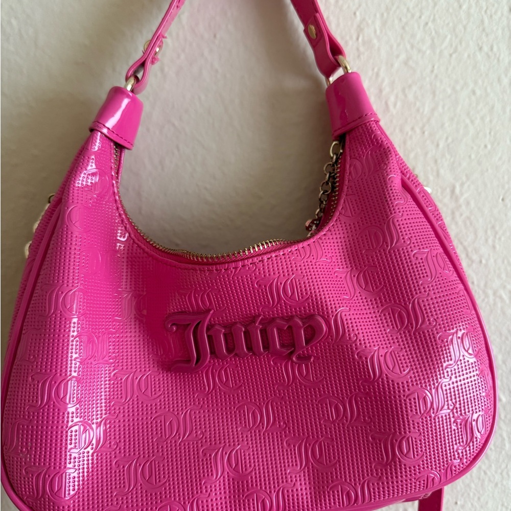 Juicy Couture Hot Pink Embossed Shoulder Bag